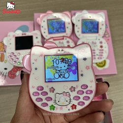 2024 New Sanrio Kawaii Hello Kitty Mini Phone Cartoon Kids Taiml Cute Phone Festival Birthday Fashion Girls Toys Children Gift