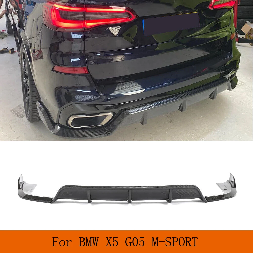 

Car Rear Bumper Diffuser Spoiler Lip For BMW X5 G05 M Sport 2019 2020 Carbon Fiber / FRP Rear Lower Bumper Lip Spoiler Diffuser