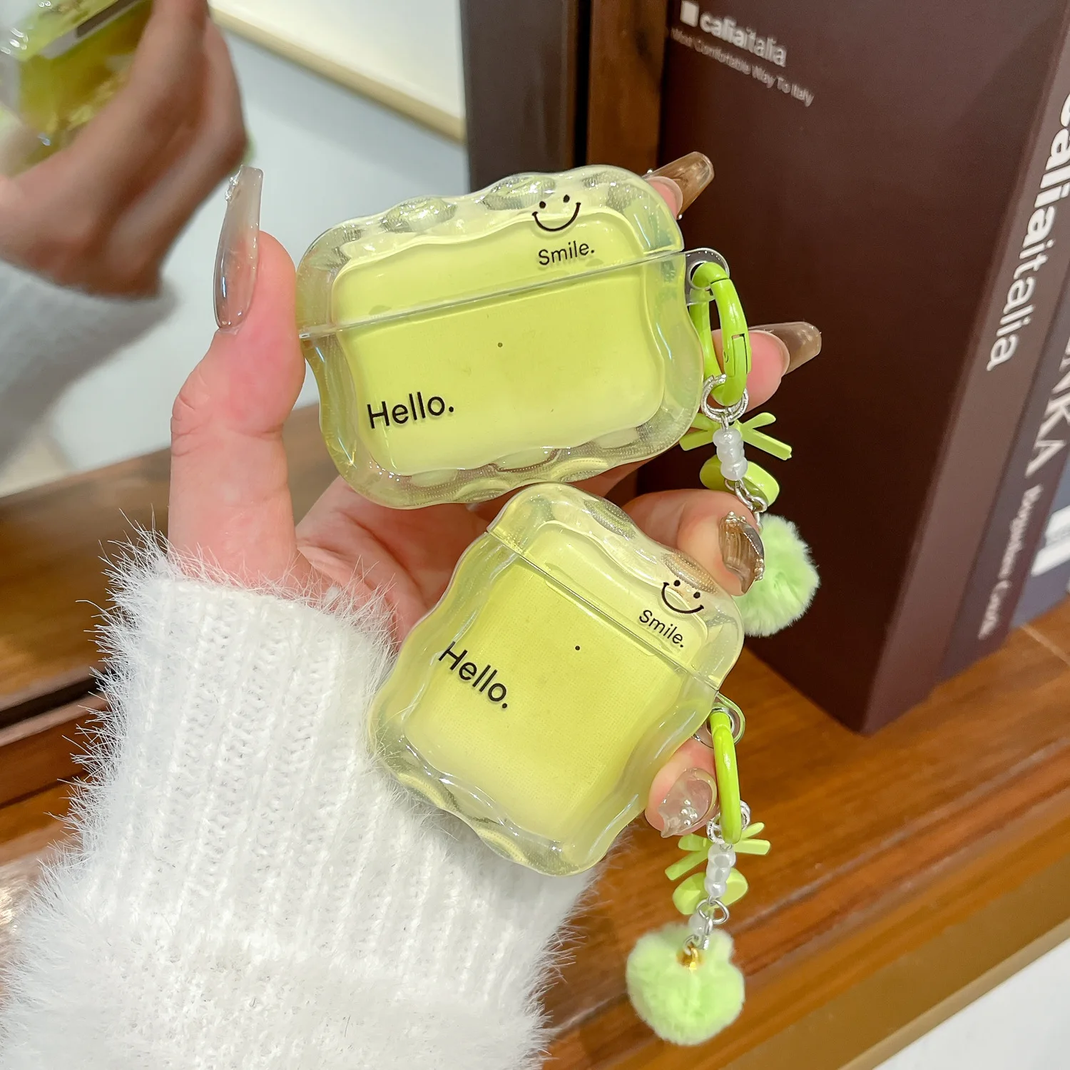 كوريا الكرتون نجوم شفافة موجة القضية ل AirPods برو 2nd 1 2 حالات كيرينغ لطيف موضة الفتيات غطاء لابل AirPods 4 ﻿