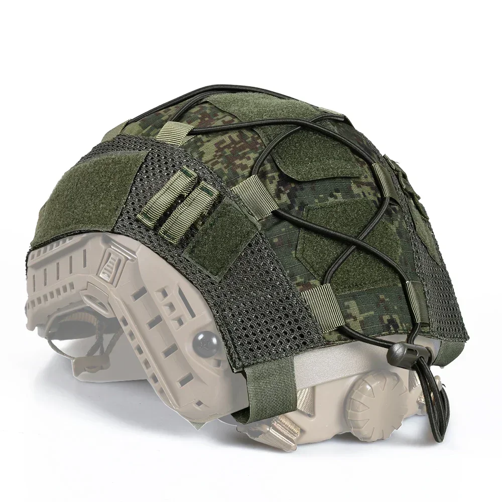 10Pcs Militar Helmet Cover for Fast MH PJ BJ OPS-Core Helmet Airsoft Paintball Tactical Helmet Cover camo with Elastic Cord