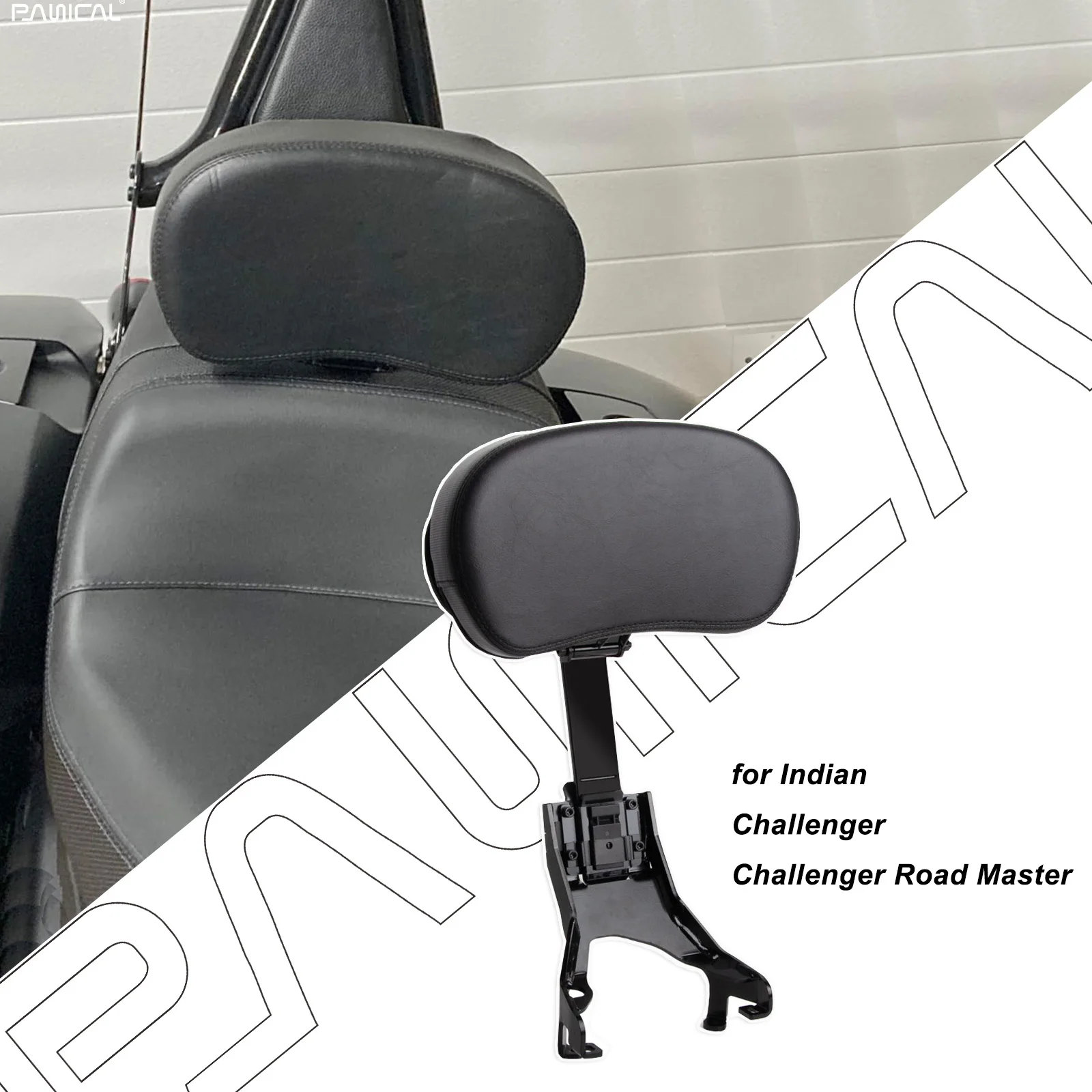 

PANICAL for Indian Pursuit Challenger Challenger Road Master 20-25 Motorcycle Backrest Driver Seat Backrest Adjustable backrest