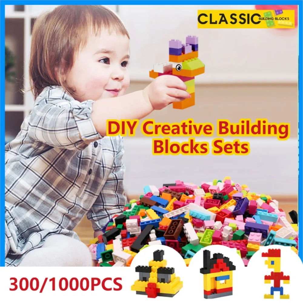 DIY Classical Parts Model Building Blocks 1000 PCS Education Ideased Kits City Creative Adult Toys Children's Educational Toys