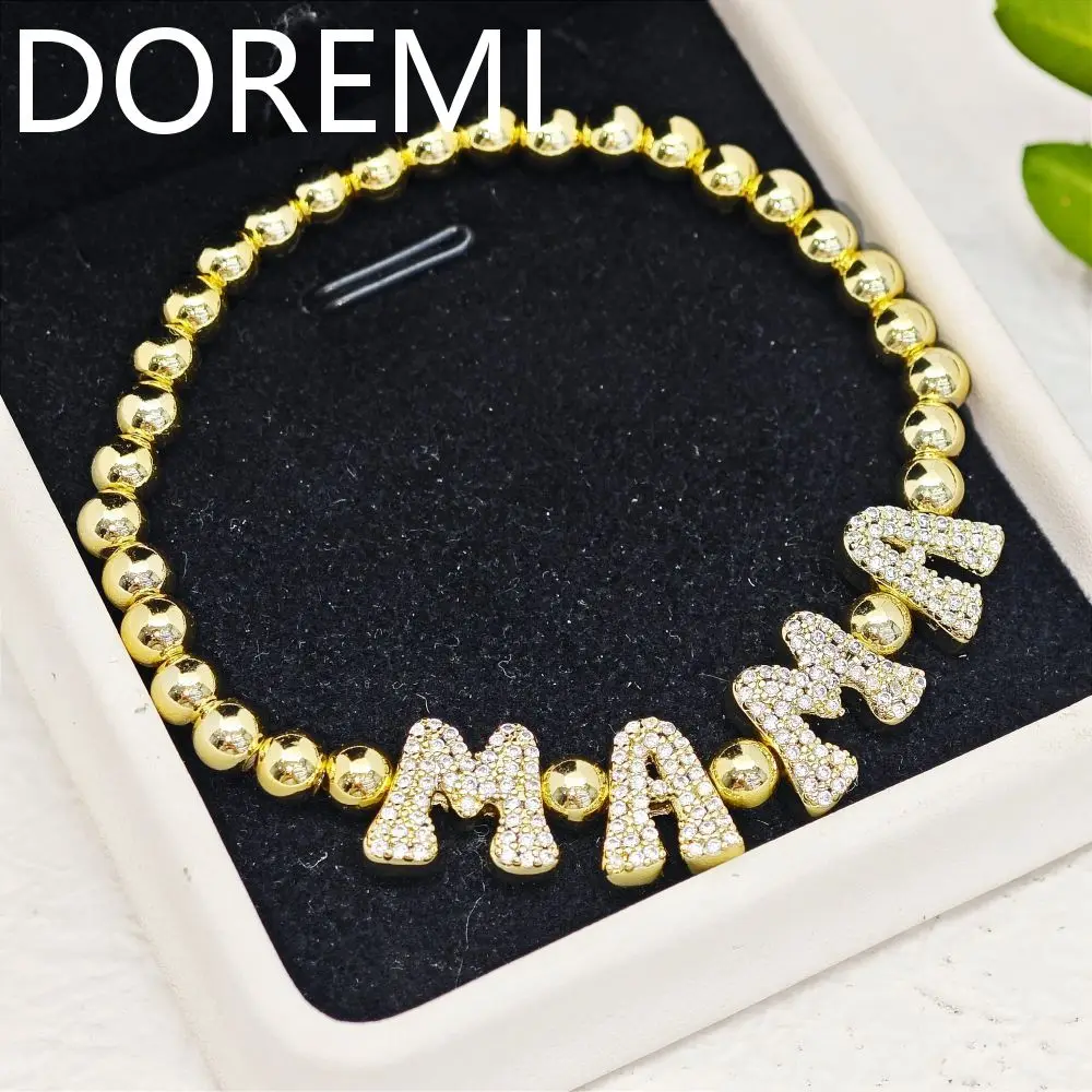 Doremi Ins Vakantie Zomer Cadeau Sieraden Vrouwen Kralen Kettingen Aangepaste Naam Beginletter Armband Vrouwen Cadeau Armbanden