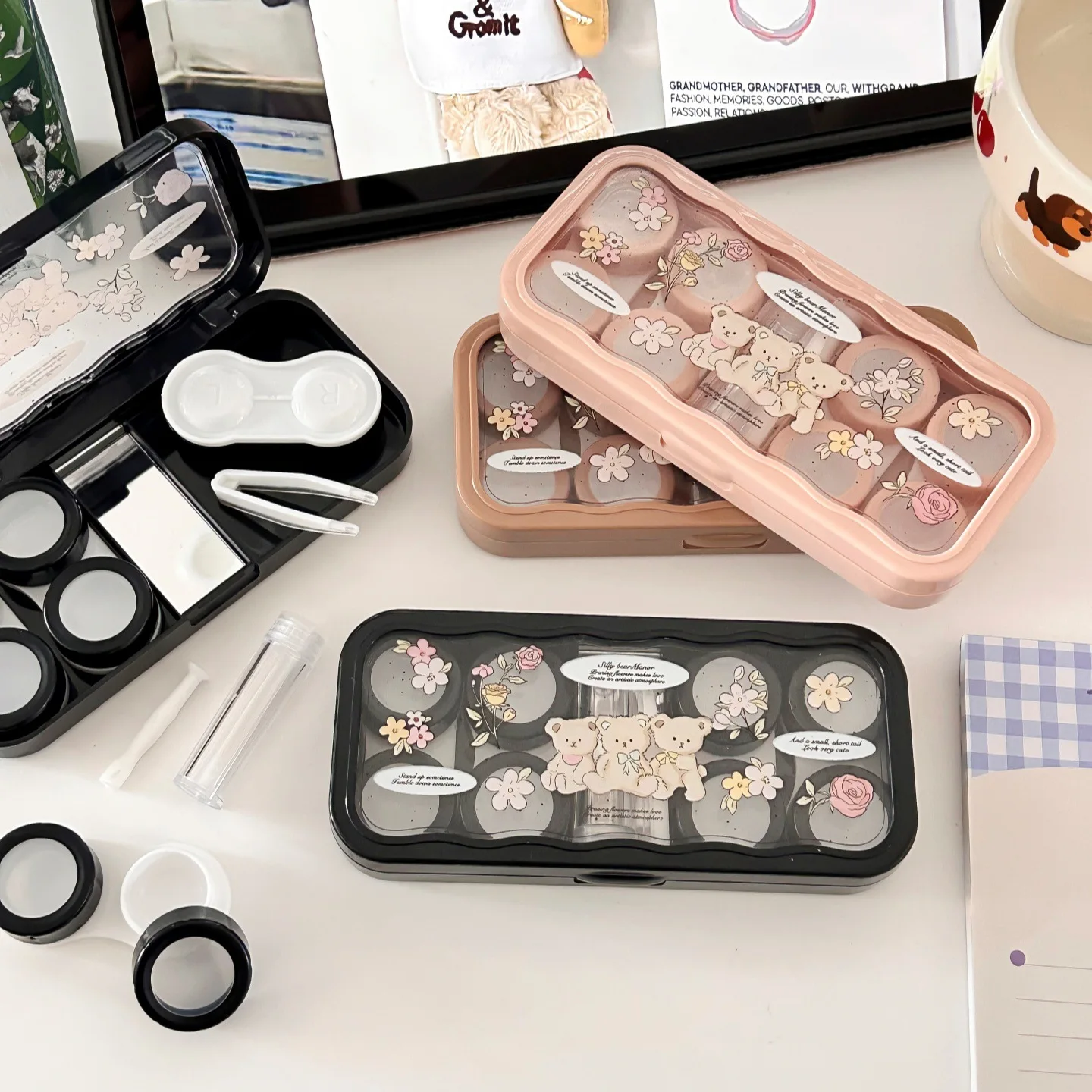 Invisible Lens Box Simple Contact Lens Case Contact Lens Box Cute For Office Daily Use Travel