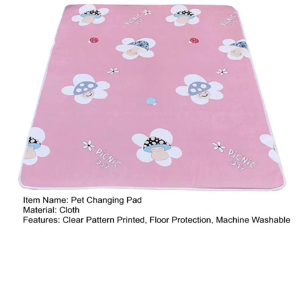 90*70cm Cloth Pet Changing Pad Waterproof Washable Pet Diaper Pad Floor Machine Washable Pet Puppy Pee Whelping Pads