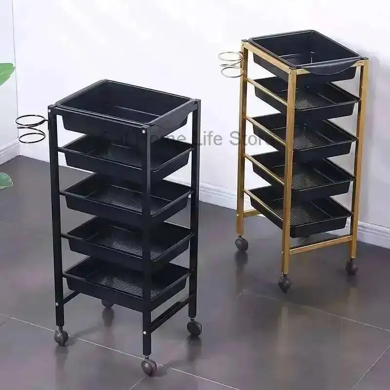 Styling Gold Foldable Salon Trolley Welding Station Beauty Chairs Free Shipping Professional Hairdressing Household Hairdressers