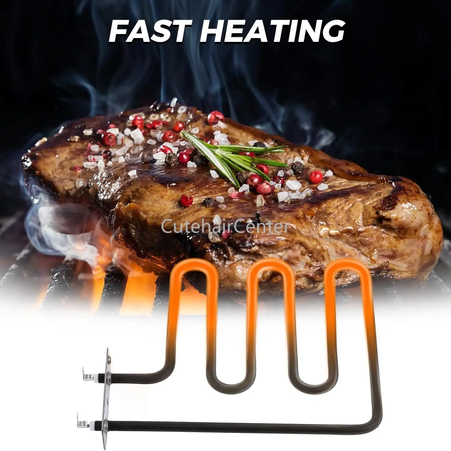 800 Watts Smoker Heating Element Kit 9907090033 Replace for Masterbuilt Char-Broil Digital 30\