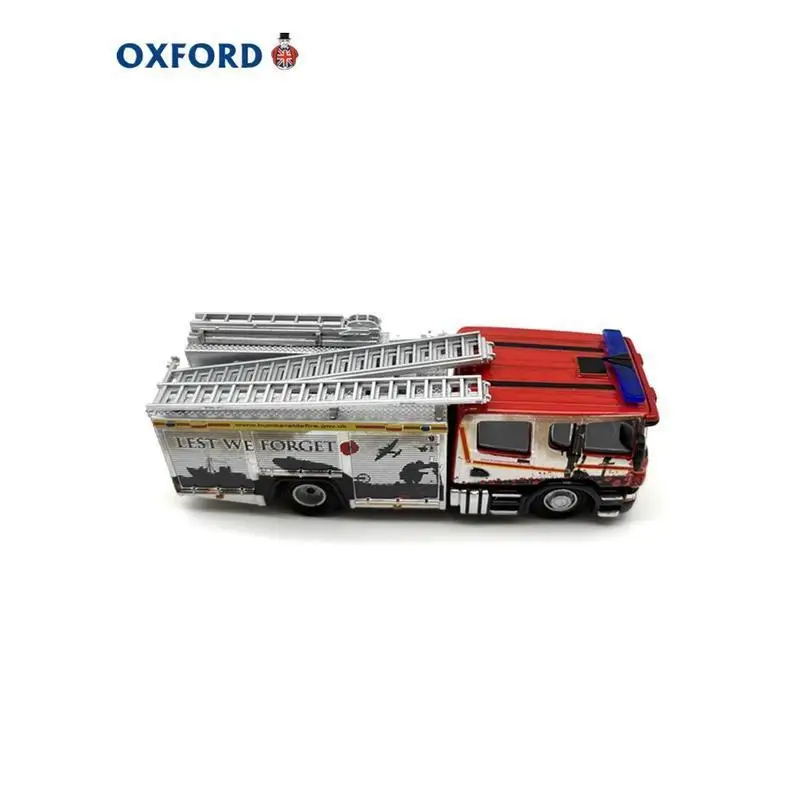 OXFORD Scania CP31 Motor de bomberos Modelo fundido a presión a escala 1:76 - Réplica de camión de bomberos de aleación, vehículo de exhibición de coleccionista