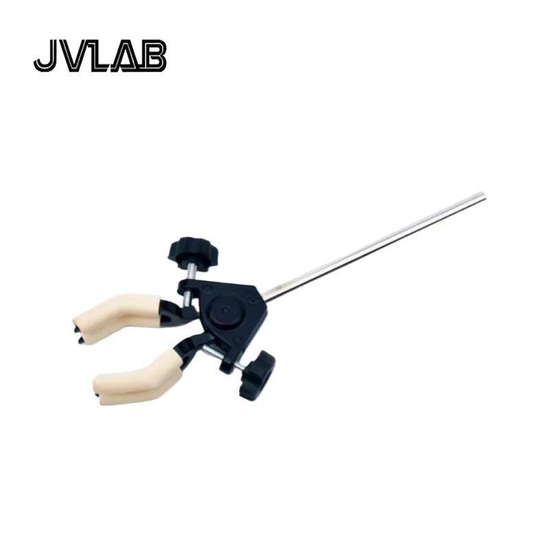 Braçadeira universal de laboratório, braçadeira dupla ajustável de quatro mandíbulas, braçadeira de tubo condensador, borracha antiderrapante