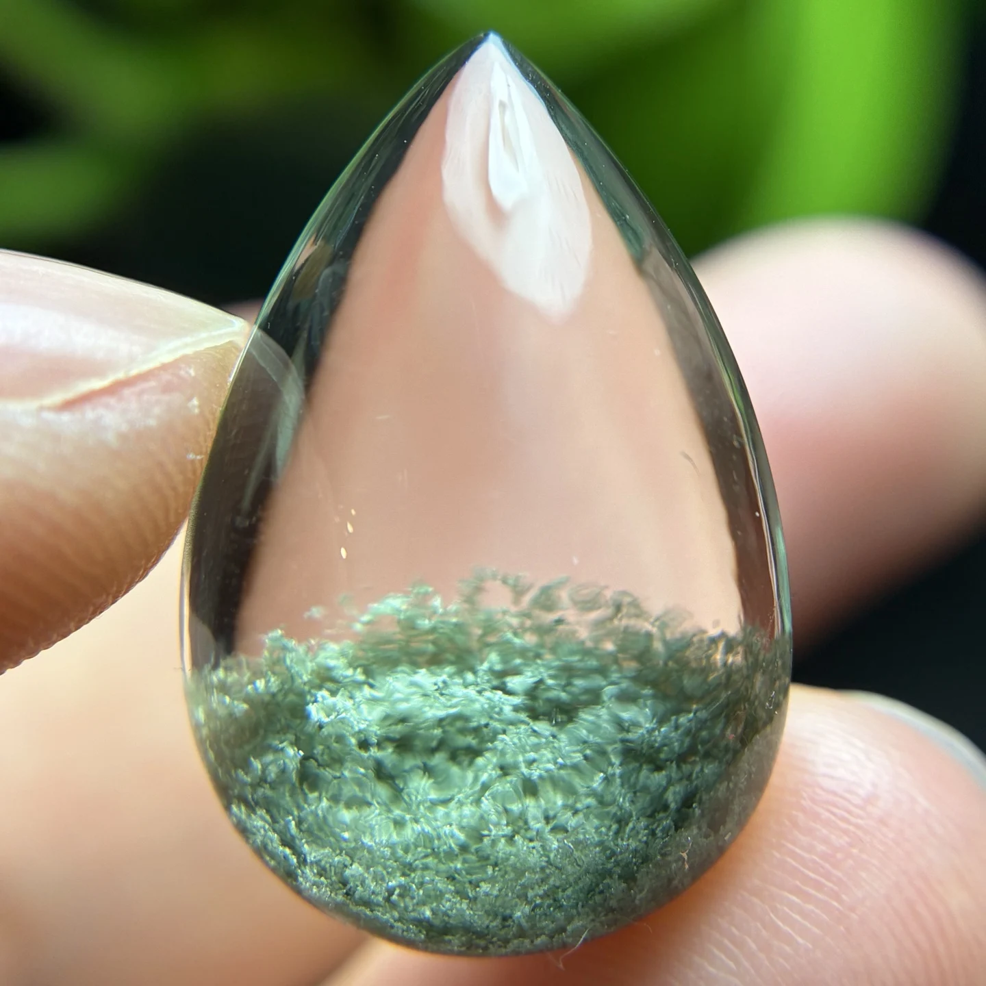 

Natural Green Phantom Quartz Pendant Jewelry Pi Xiu Women Men 23.3*15.6*10.3mm Necklace Water Drop Phantom Rare Garden AAAAAA