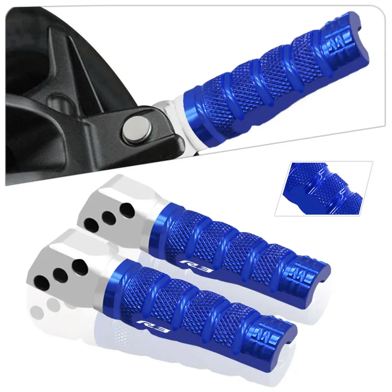 

Motorcycle Accessories R3 Rear Foot Pegs Footrest Adapter Passenger Footpegs For YZF-R3 YZFR3 2015-2025 2026