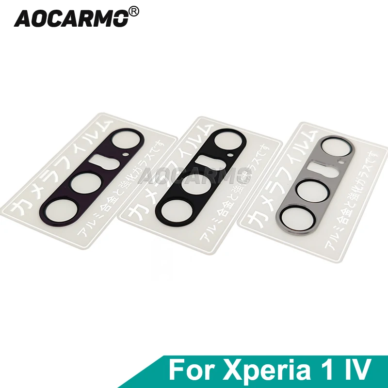 Aocarmo Do Sony Xperia 1 IV / X1iv XQ-CT72 CT62 Osłona Obiektywu Tylnej Kamery Szkło Ochronne Aluminiowa Osłona Ochronna