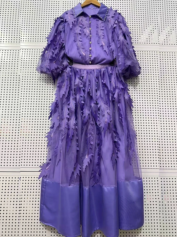 Camicia monopetto a maniche corte con trapano per unghie pesanti 2025 estate nuova + gonna con frange a vita alta abito da donna in due pezzi moda