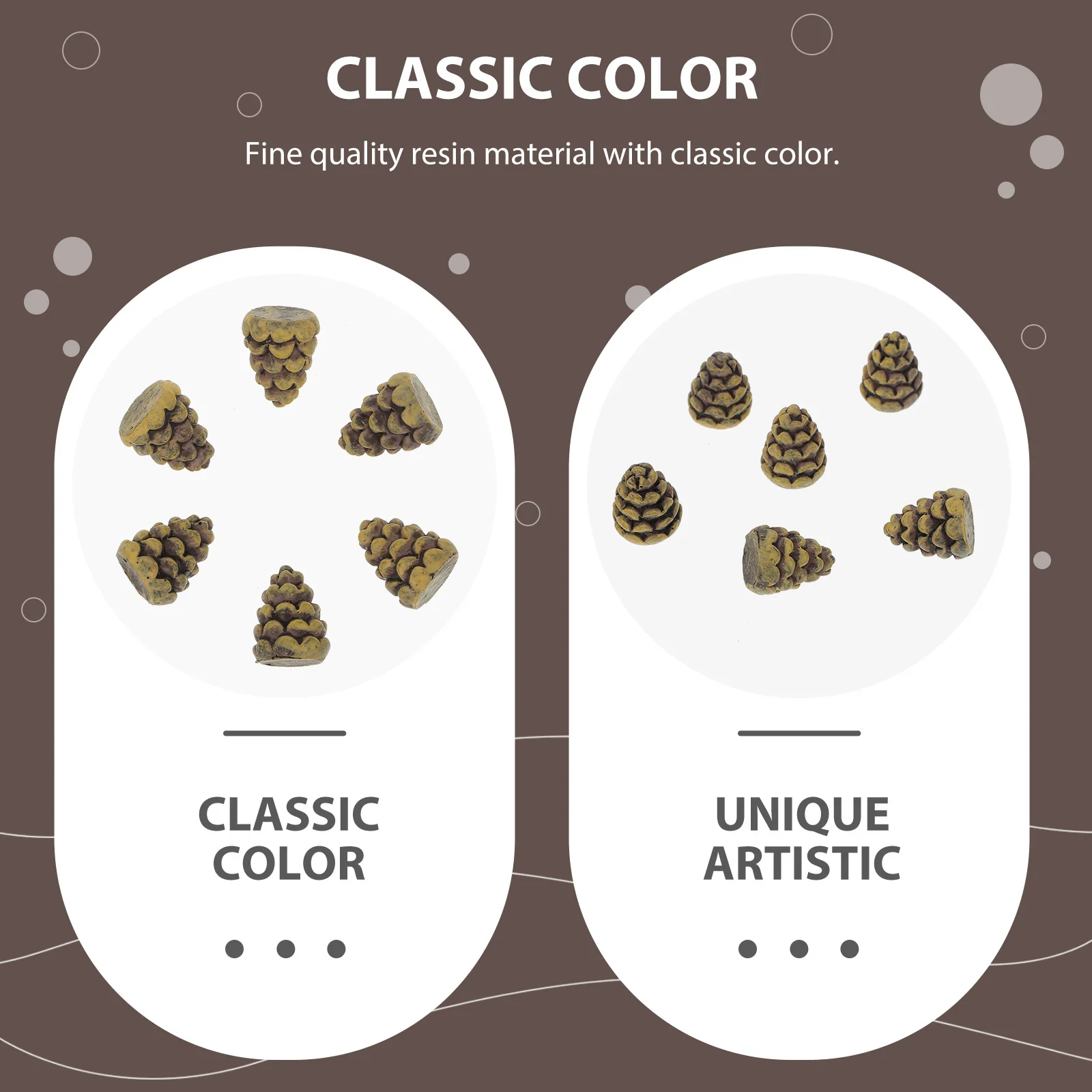 

20Pcs Pine Cone Resin Christmas Decor Creative Wall Furniture Window Door Embellishments Pine Cone Christmas Tree Decor