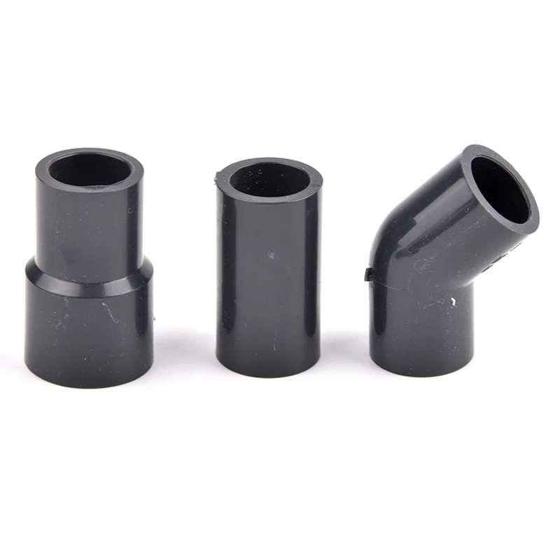 موصل ري للحدائق من كلوريد البولي فينيل الرمادي الداكن ، مفصل اتحاد مباشر ، وصلات الغطاء النهائي للصرف في خزان حوض السمك ، 16 المحملة الكوع