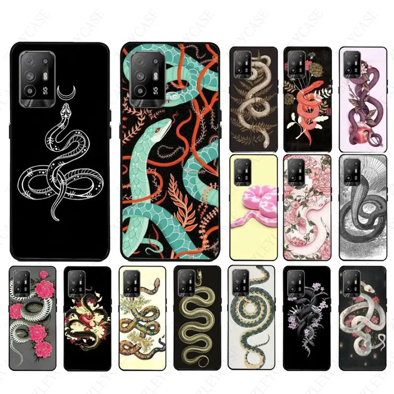 funda The Snake and Fern Phone cover For OPPO A94 A74 A9 A5 A53 A73 2020 A57 A76 A96 4G A54 A78 A95 A98 A72 5G Cases coque