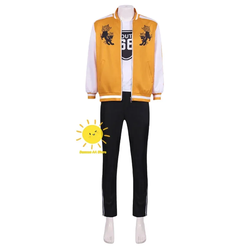 Dy20Anime Choji Tomiyama Cosplay Wind Breaker Cosplay Costume Uniform Embroidery Print Jacket Choji Tomiyama Halloween Cos Adult-image