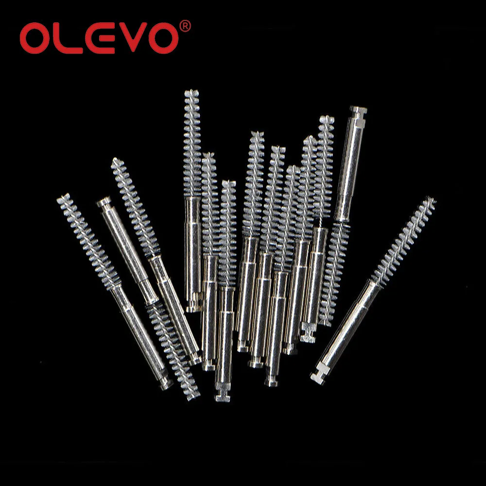 OLEVO 20 Pcs Dental Endodontics Root Canal Cleaning Brush Long Short Sharp Type Nylon Teeth Cleaner Dentistry Laboratory Tools