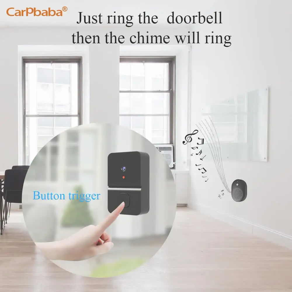 WiFi Video Doorbell Smart Home Wireless Security Protection Camera Ring Door Bell Intercom Night Vision Rechargeable Kement APP