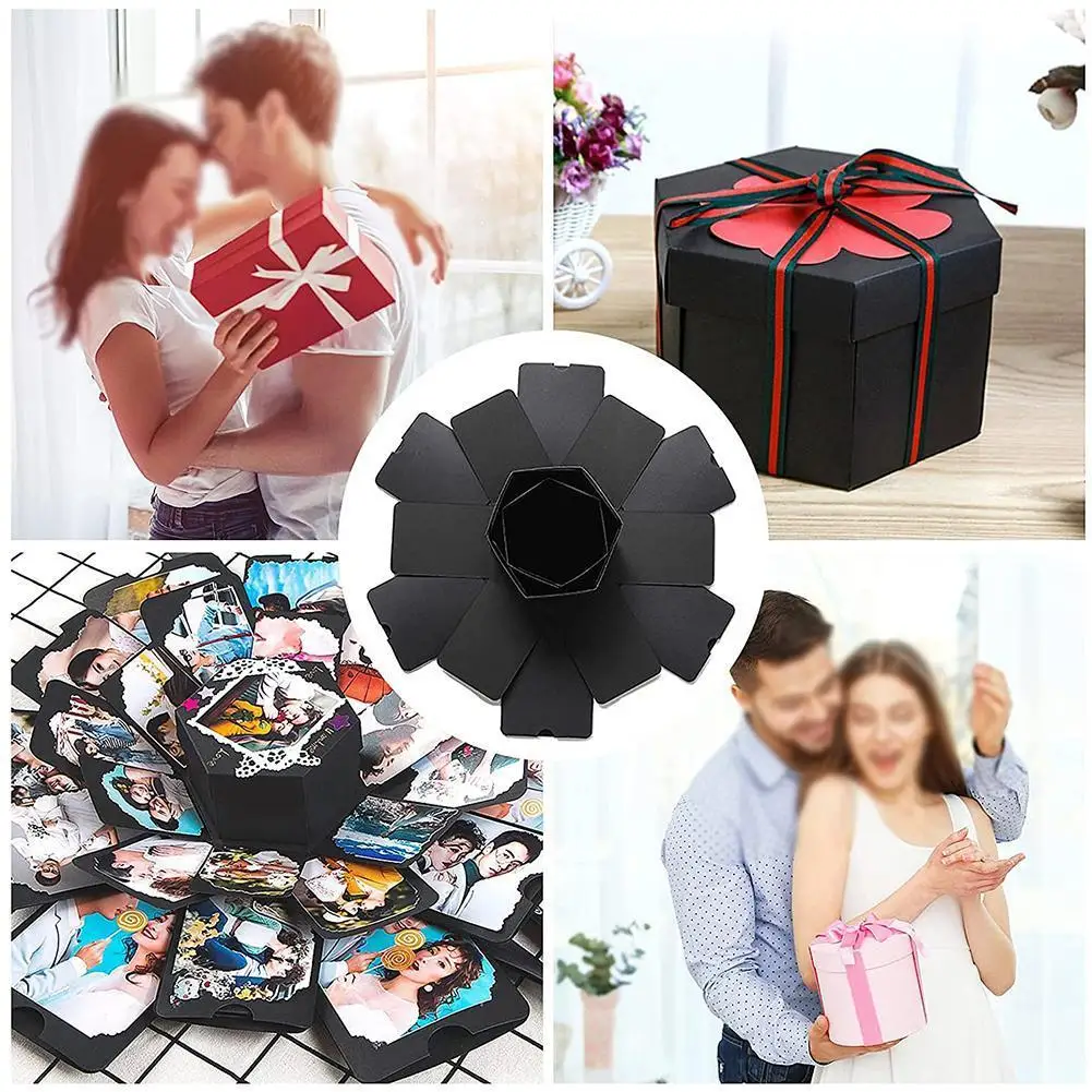 Surprise Explosion Box Gift Multi-Layer DIY Photo Album Box Mystery Creative Album Box Valentines Day Birthday Anniversary Gifts