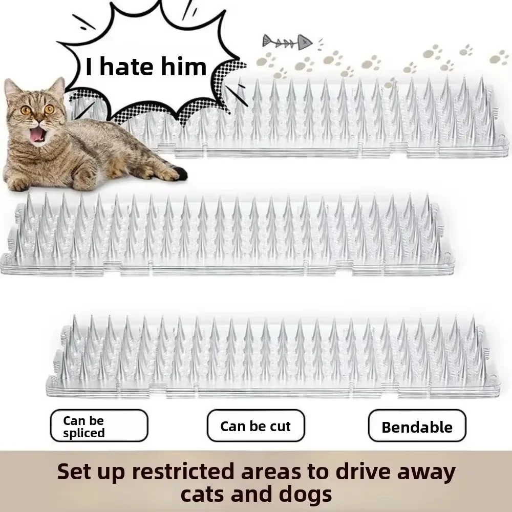 Hot Sell 1PC Anti-Bird Plastic Repeller Spikes Fence Wall For Cat Pigeon Squirrel - Outdoor Garden Animal Deterrent