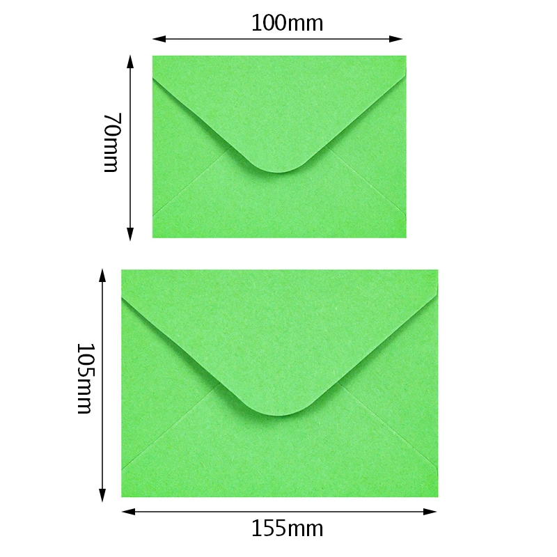 50Pcs Mini Paper Envelopes 10X7Cm Colorful Gift Greeting Card Business Paper Envelopes Western Letter Wedding Party Invitation