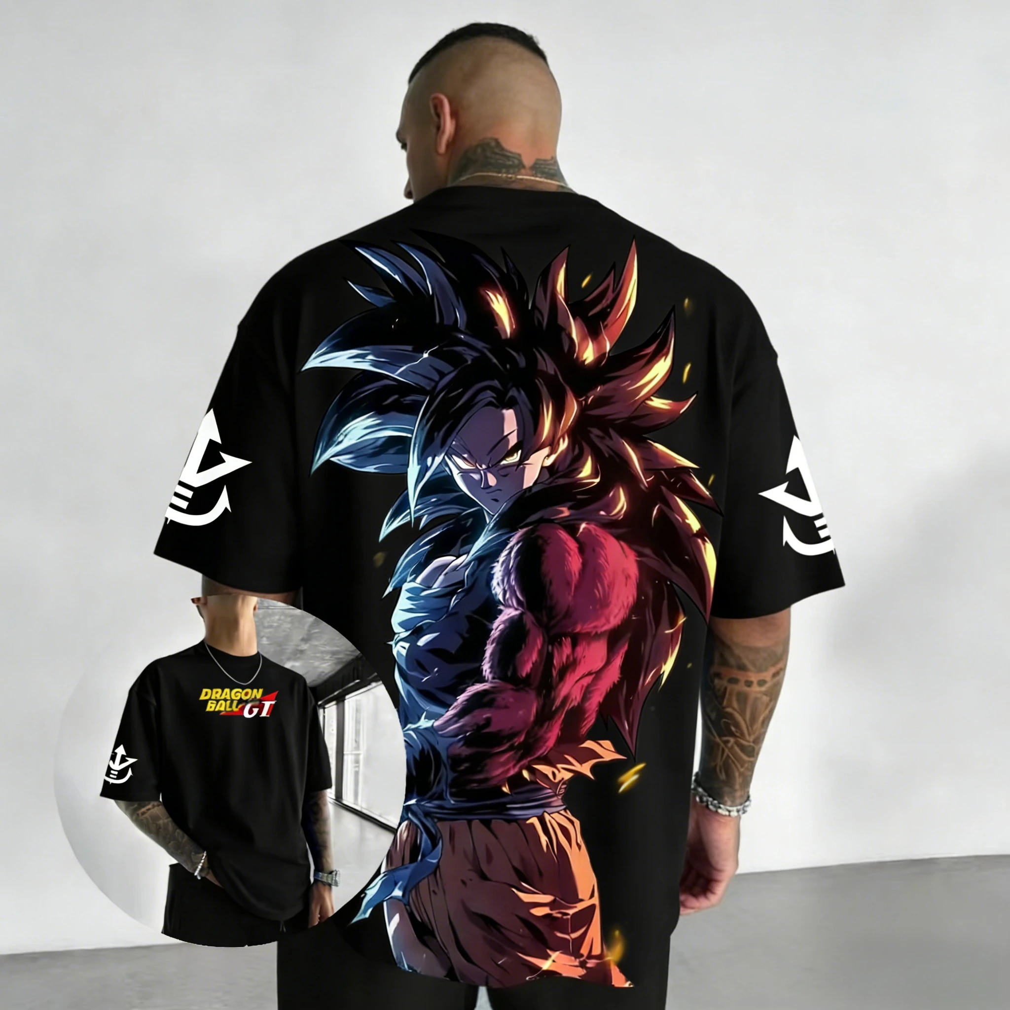 

Dragon Ball GT Anime Cotton T-shirt 2026 Summer New Super Saiyan 4 Printed Men's Hip Hop Oversized Casual Short Sleeve Top