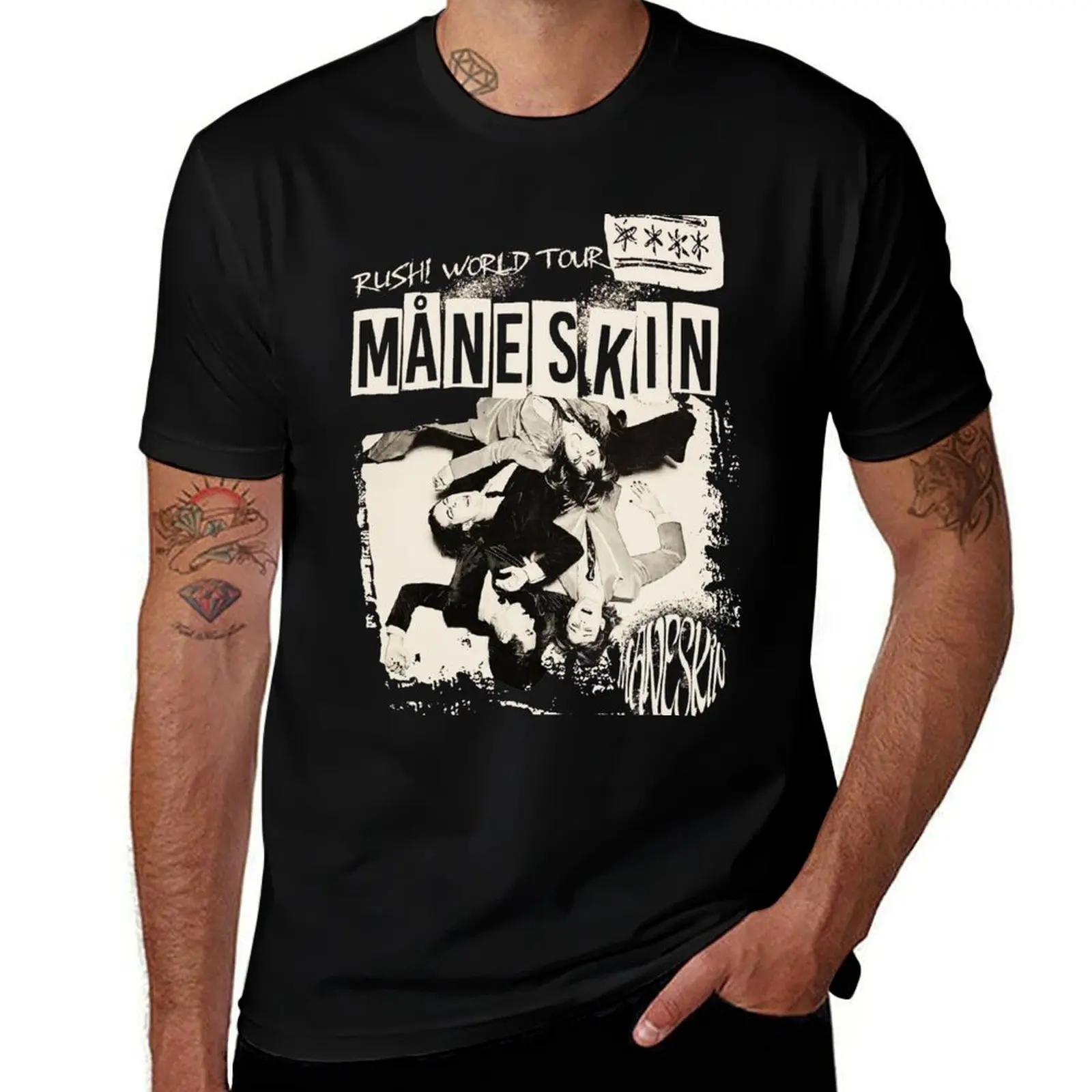 

ManeskinTour Vintage T-Shirt summer tops summer 2025 tees boys whites funny t shirts for men