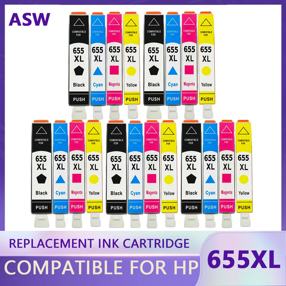 

ASW 655XL ink Cartridge for Compatible for HP 655 655XL Deskjet 4615 3520 3525 4620 4625 5525 6520 6525 e-All-in-One