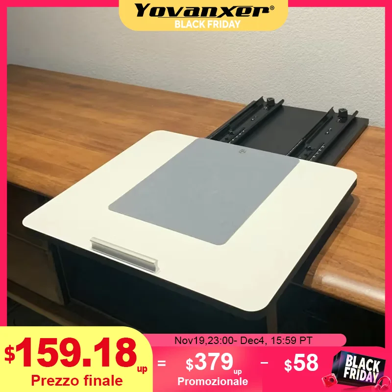 Estágio Telescópico para Projetor UST, Laser Manual, TV Slider, Curso até 80cm Max, Up e Ajuste de Ddown, Opcional