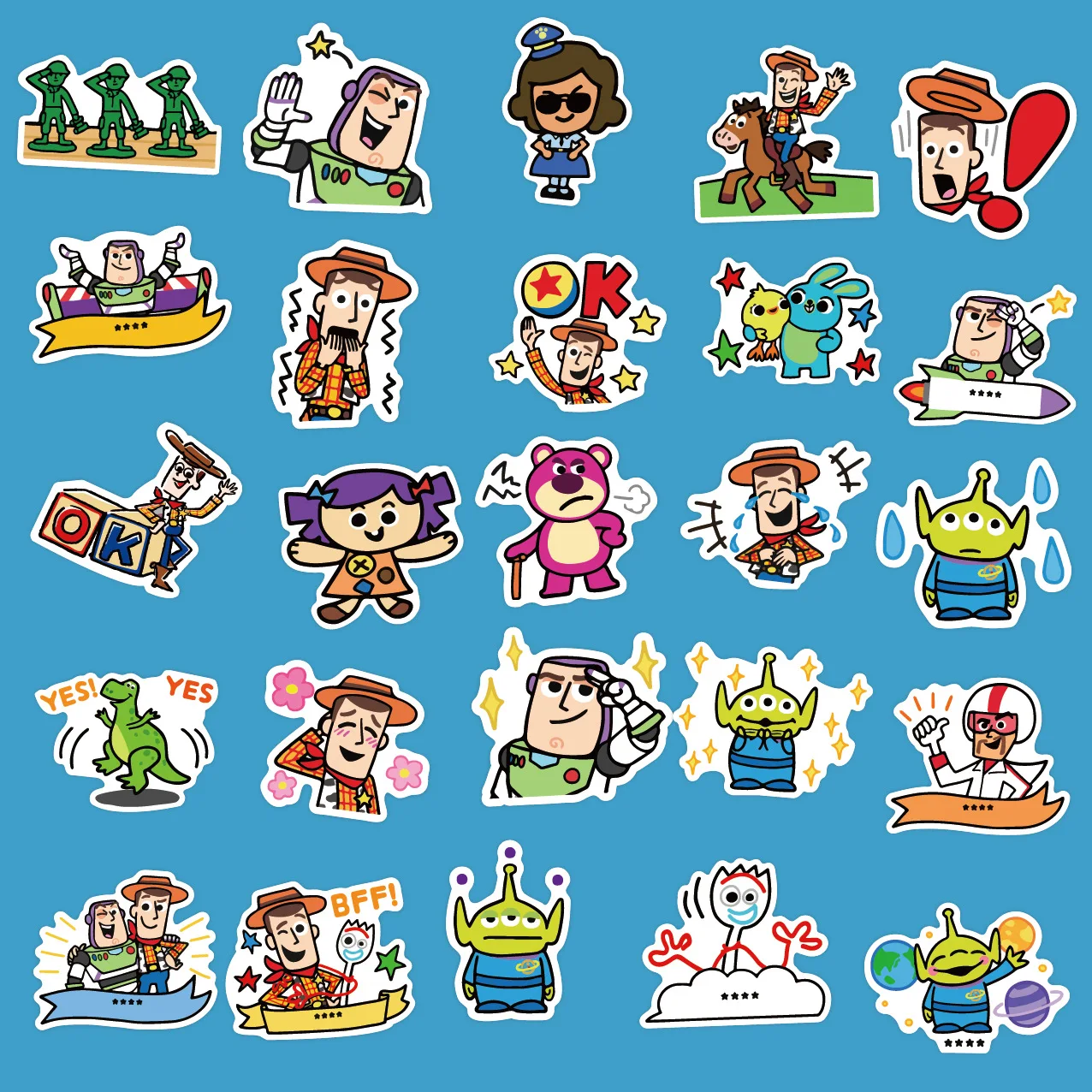 Disney Toy Story Graffiti Stickers Cartoon DIY Sticker Waterproof Skateboard Laptop Bike Funny DIY Decal Toys Kid Gift Supplies