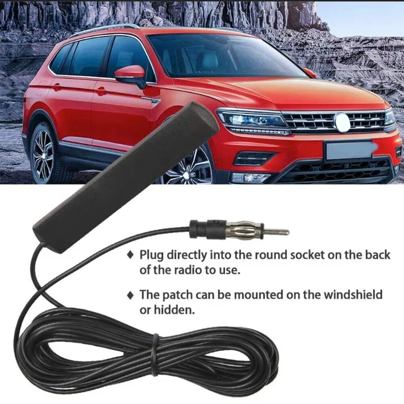 Antena Amplificada Oculta para Automóvil de 5-12 V CC, Antena de Radio Electrónica para Automóvil de 85-860 MHz, Amplificador de Señal AM/FM, Antena para Automóvil y Camioneta