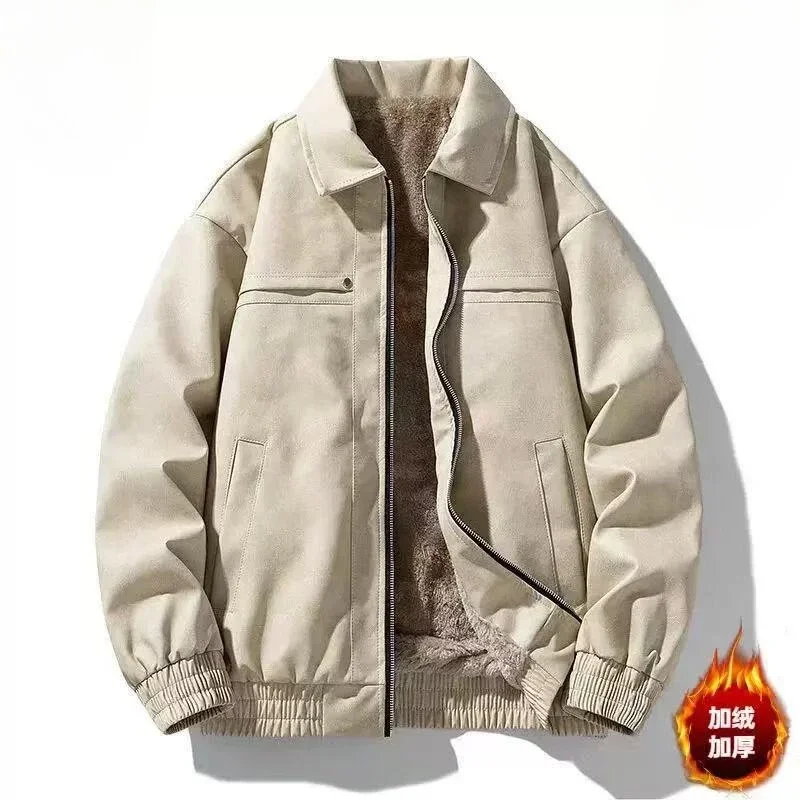 Outdoor Running Sports Windproof Breathable Casual Jacket for Autumn Winter Men's Fashionable and Casual Trend Leather Jacket