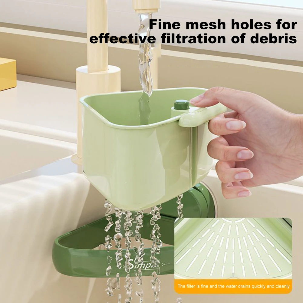 

Фильтр для кухонной раковины со сливным отверстием, настенный угловой фильтр для раковины, угловая полка для хранения раковины на присоске, кухонная утварь