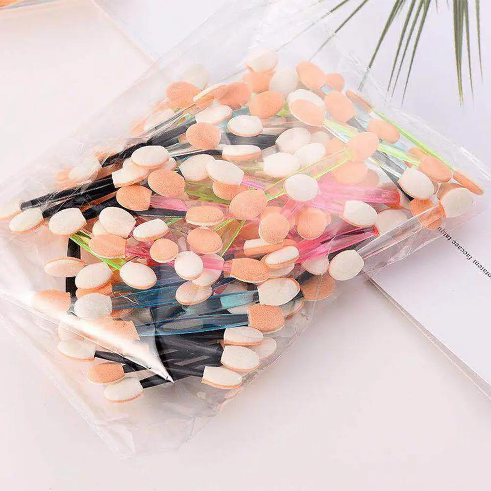 120 Stück Lidschatten-Stiftpinsel, doppelseitiger Applikator für glattes Augen-Make-up, professionelle Werkzeuge für Frauen, Gesicht