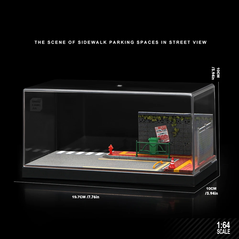 1/64 Winkel Street View Parkeerplaats Model Scène Ruimte Parkeerplaats Gesimuleerde Decoratie Scène (zonder auto)