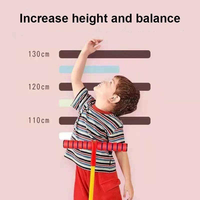 Children Growing Bounce Sense Training Pogo Stick Jumper Tall Foam Frog Toy Jumping Stilts Shoes Grow Taller Balance Outdoor Toy