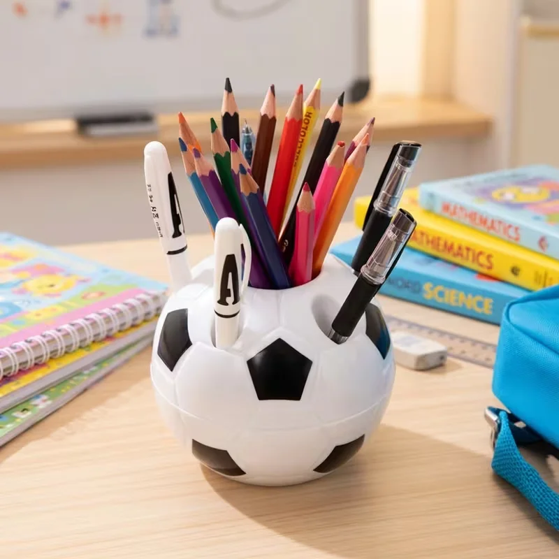 6-Piece Set of Table Football Pen Holders, Cute Football Pencil Cups, Gifts for Students   Creative Desktop Storage Box, Suitable for Office, Home, School Supplies, and Fun Football Gifts.