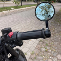 For Royal Enfield Bullet/Meteor/Classic 350 500 Interceptor 650 CNC Motorcycle Bar End Mirrors Retro Handlebar Tip Rearview