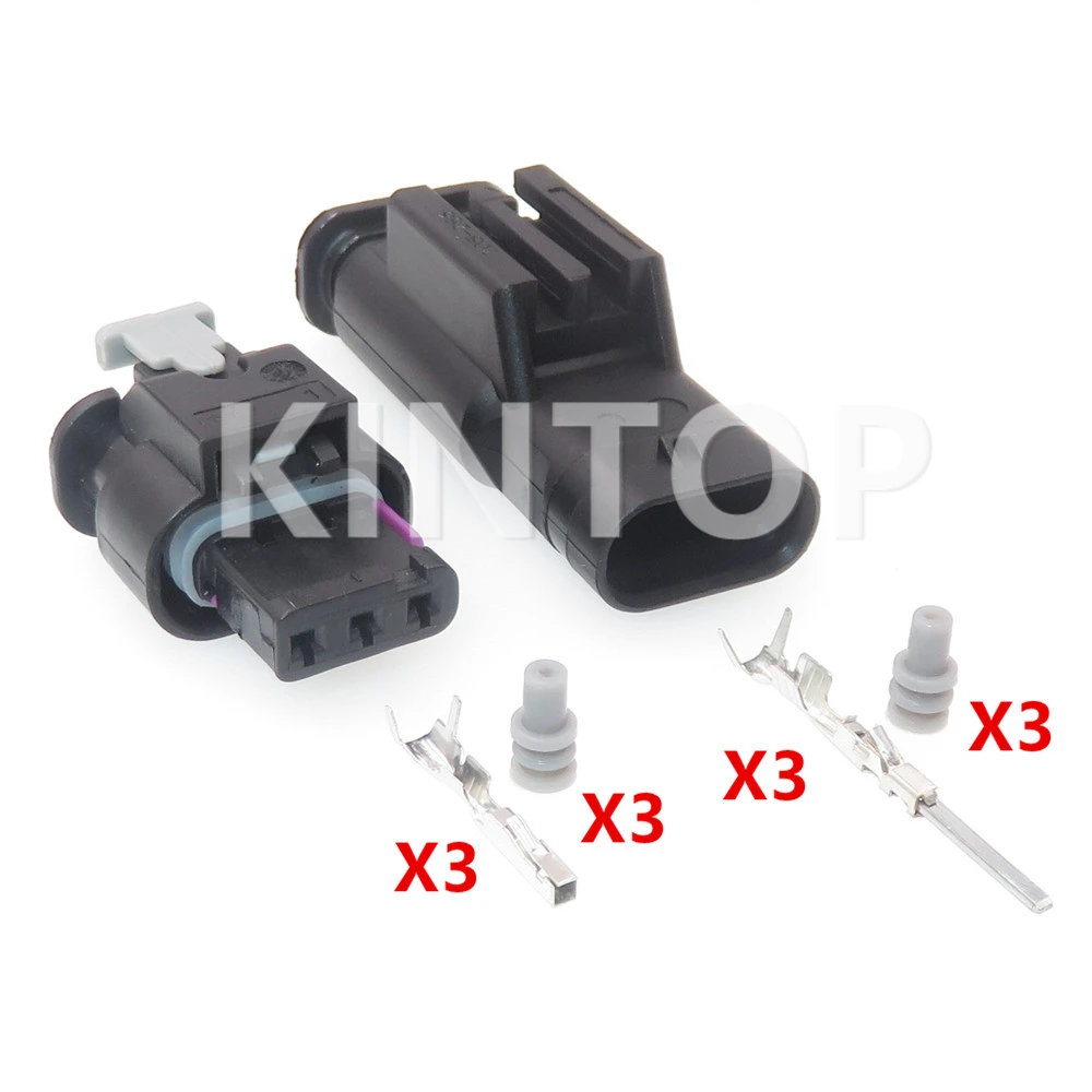 1 Set 3 Pins 2-1718652-3 Auto Parts 1718653-1 4F0973703A Automobile Reversing Radar Wire Cable Socket AC Assembly For VW Audi