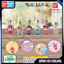 BANDAI Crayon Shin-chan Action Figures Model Himawari Satoo Masao Kazama Toru Gashapon Sunny Doll Umbrella Series Toys Original