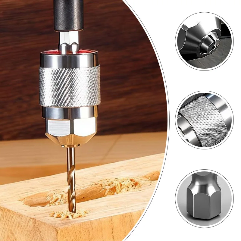 General Hexagonal shank three jaw chuck electric wrench quick chuck connecting rod drill bit conversion electric drill chuck