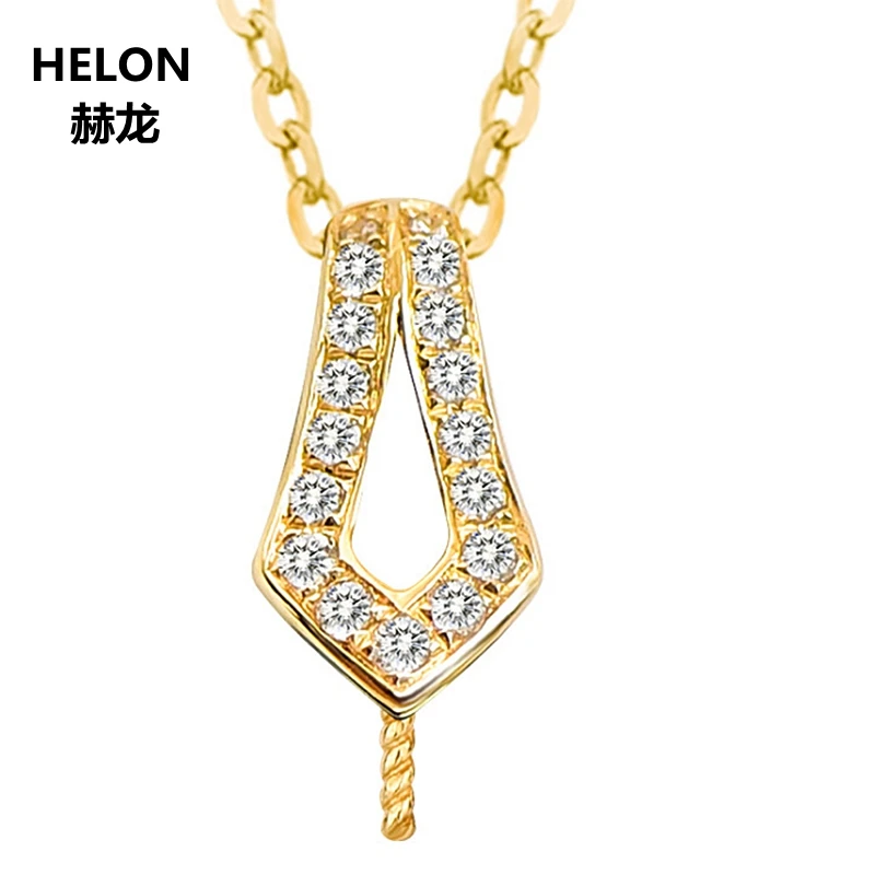 

Женский кулон с натуральными бриллиантами, подвеска из белого и розового золота с жемчужным полукреплением 8-13 мм и натуральными бриллиантами, 14 к, по желанию