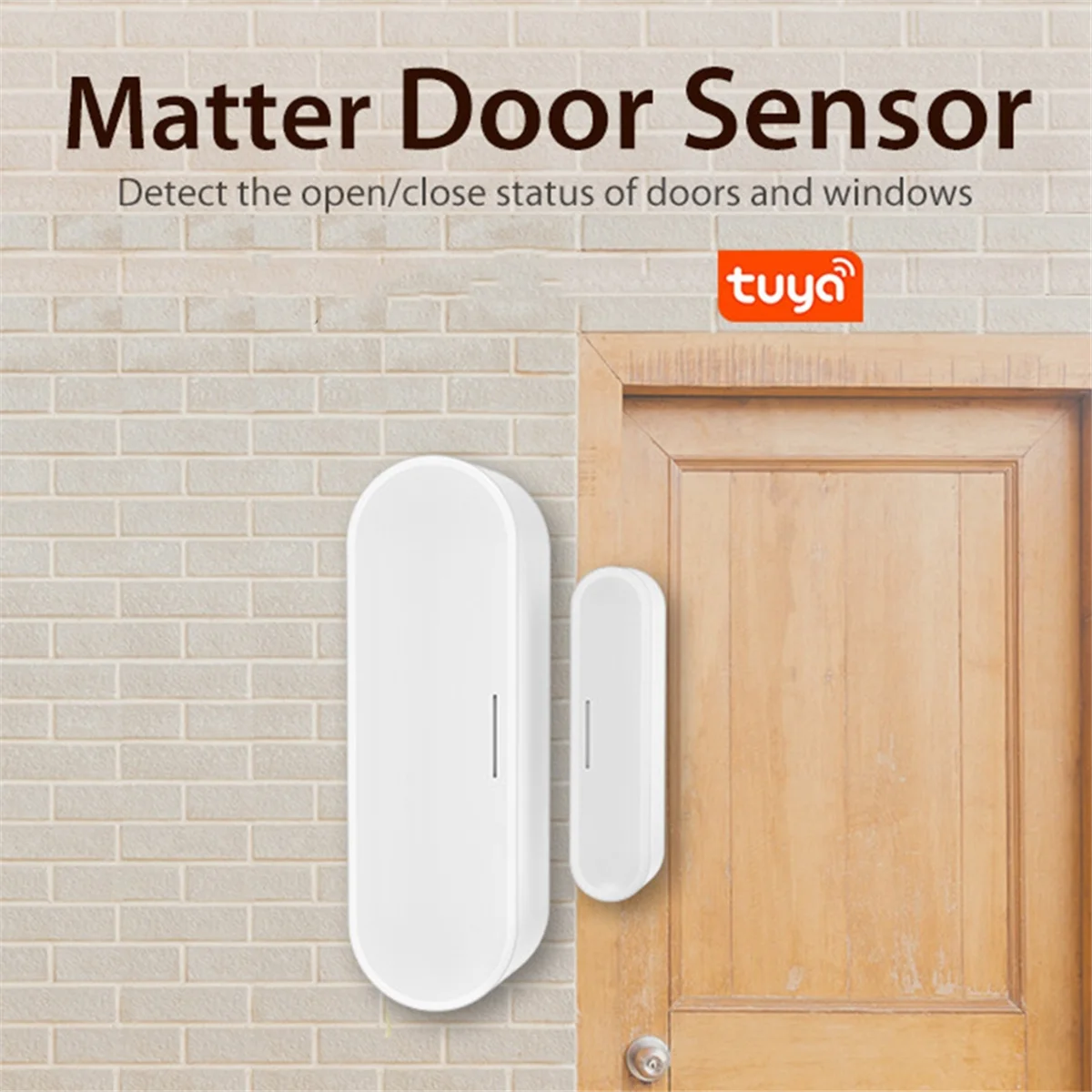 Tuya Matter Thread Door Window Sensor USB Powered Smart Home Wireless Detector Work with HomeKit Alexa Google Home
