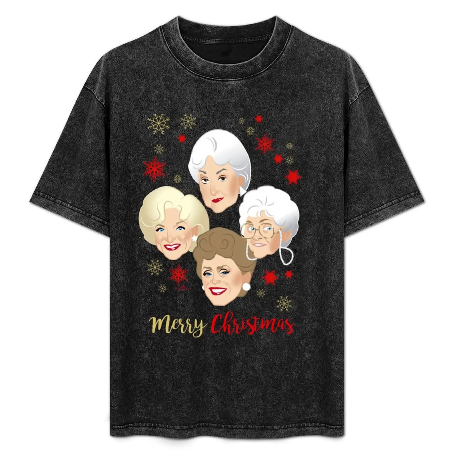 

Golden Christmas T-Shirt Streetwear Print Tee Shirt