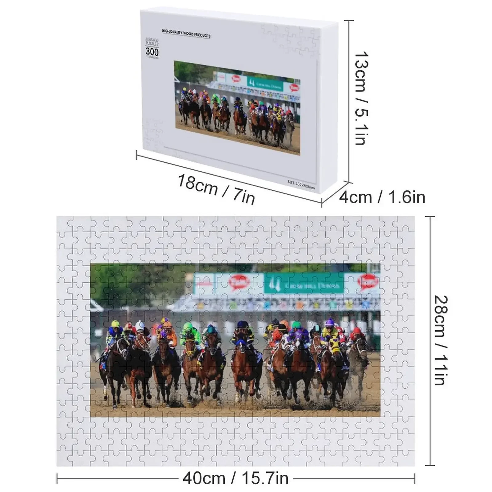 Kentucky Derby Horse Race Jigsaw Puzzle Customizeds For Kids Wooden Compositions For Children Custom Gifts Puzzle