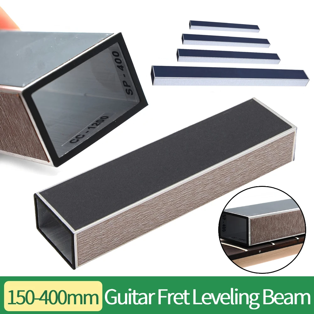 Haz de nivelación de trastes de guitarra de 150/200-400mm con papeles de lija nivelador de trastes nivelador de bajo para reparación mantenimiento de pulido