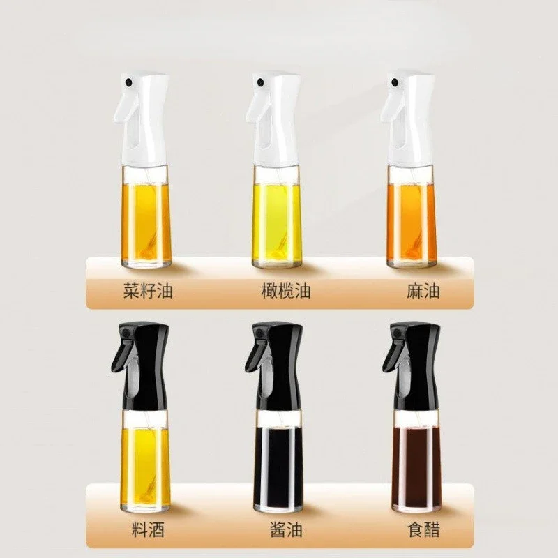 200/300/500ml Oil Spray Bottle Pump Oil Pot Kitchen Camping BBQ Baking Vinegar Soy Sauce Seasoning Bottle Air Fryer Spray Bottle