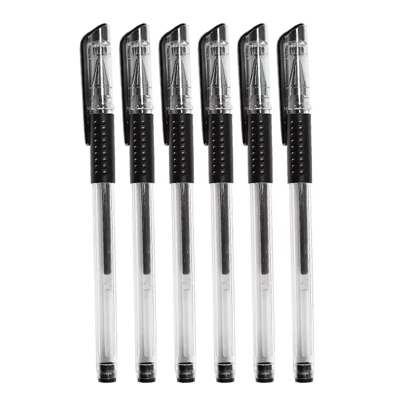 12 قطعة 0.5 مللي متر رصاصة هلام القلم الحبر الأسود الملء مكتب القرطاسية طالب امتحان الأسود قلم توقيع للمدرسة اللوازم المكتبية أقلام