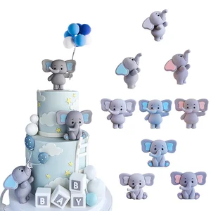 Baby Elefant Cake Topper für Kinder, 1. Geburtstagsfeierdekoration, Geschlecht von Jungen und Mädchen, Babyparty 12 Hauptverkaufskuchen - №11